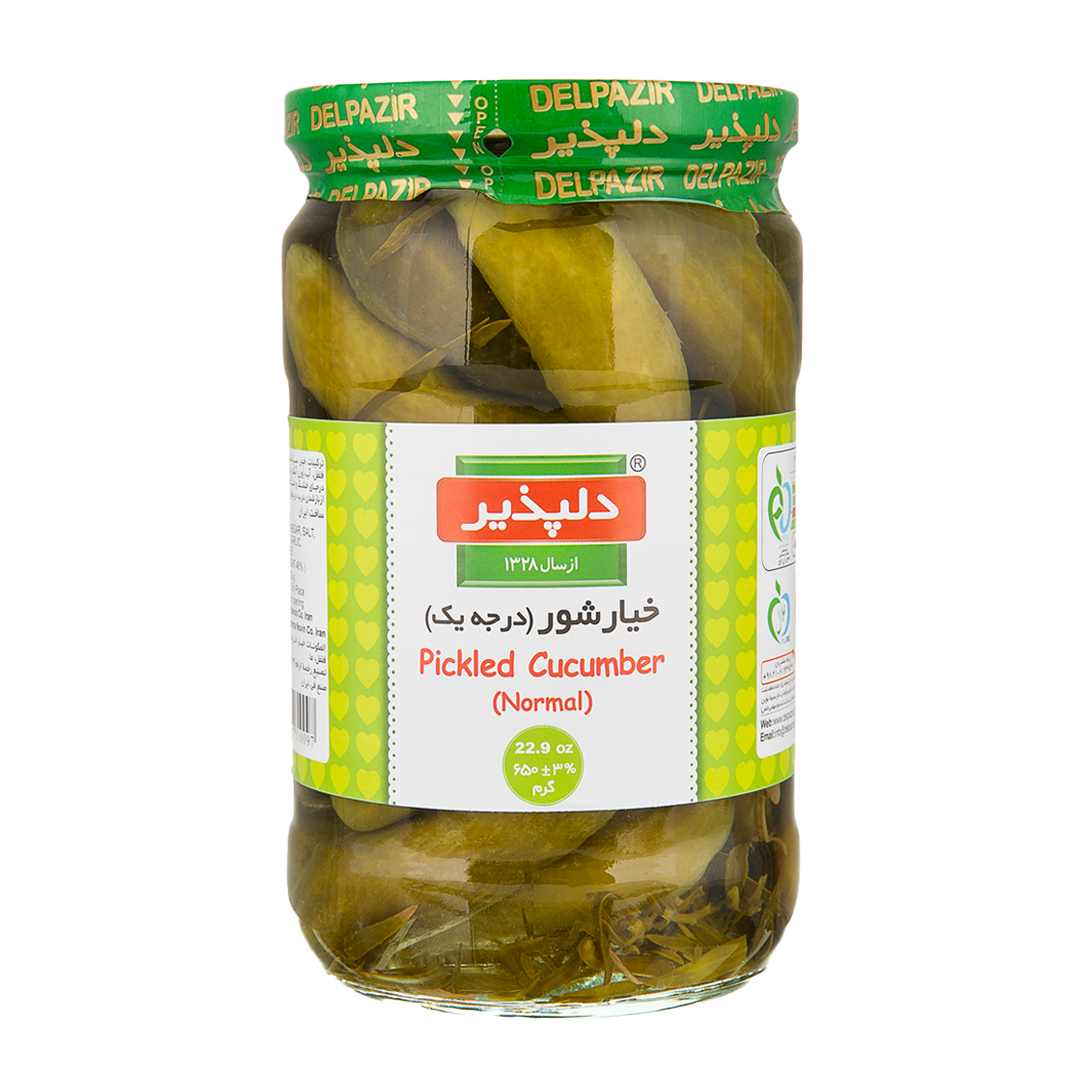 دلپذیر | خیارشور درجه یک (650 گرم)